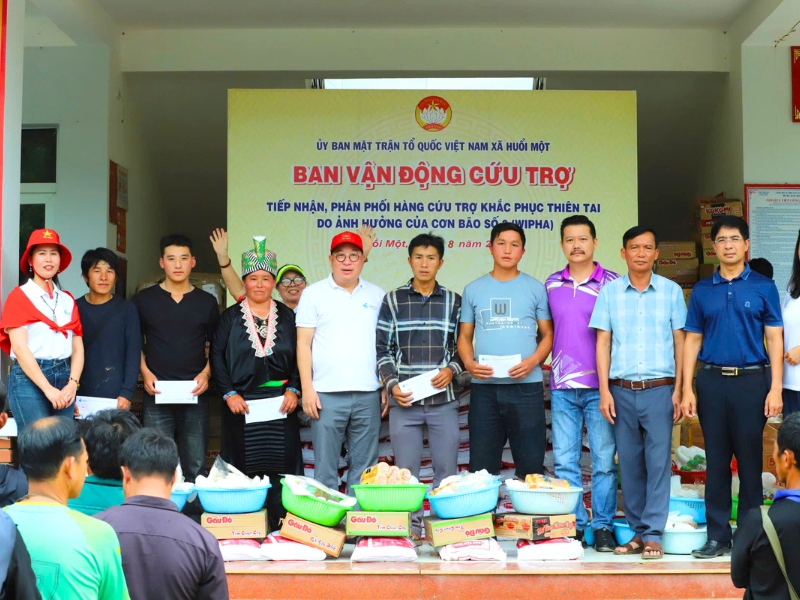 Horizon Vietnam apporte son soutien aux habitants de Sơn La et Điện Biên touchés par le typhon Wipha en août 2025.