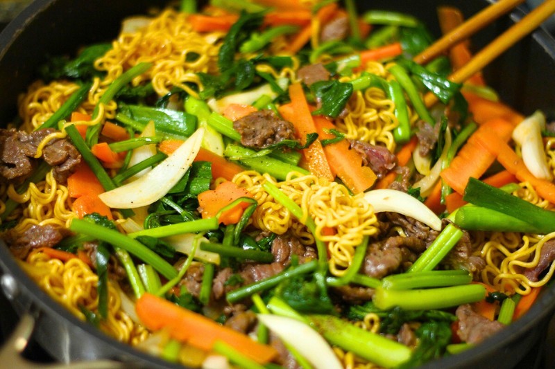 nouilles sautées au bœuf (My xao bo) (7)